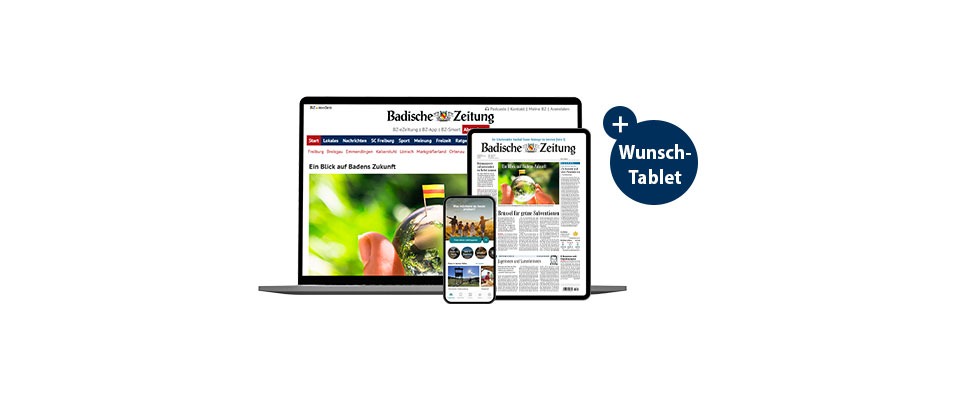 Wunsch-Tablet für Abonnenten der gedruckten BZ und BZ-Digital Premium